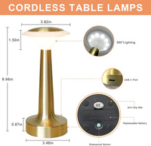 Load image into Gallery viewer, Cordless Battery Operated Table Lamp Touch Control - EK CHIC HOME