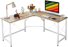 Load image into Gallery viewer, L-Shaped Desk 59&quot; Computer Corner Desk(White Marble) - EK CHIC HOME