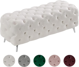 Luxury Velvet Window Bench for Bedroom Stylish Soft Padded - EK CHIC HOME