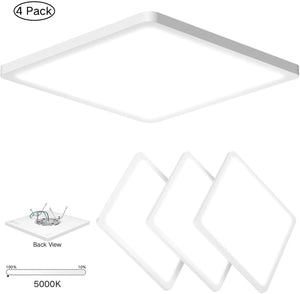 (4PACK) Super Slim 0.5 Inch Thickness 12 Inch LED Ceiling Light Fixture - EK CHIC HOME