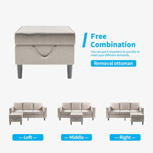 Load image into Gallery viewer, Convertible Sectional Sofa Couch, L-Shaped with Storage Ottoman - EK CHIC HOME