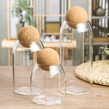 Load image into Gallery viewer, 3 Piece Glass Storage Containers with Airtight Seal Wood Cork - EK CHIC HOME