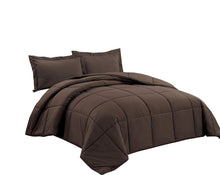 Load image into Gallery viewer, 3-piece Down Alternative Comforter Set (Queen, Black) - EK CHIC HOME