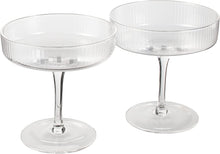 Load image into Gallery viewer, Vintage Art Deco Colored Coupe Glasses with Stems - Set of 2 - 7oz - EK CHIC HOME