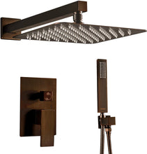Load image into Gallery viewer, Wall Mount Shower System,Black Shower Faucet Set with Rain Shower Head - EK CHIC HOME