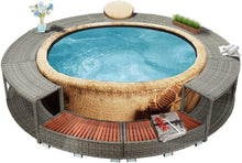 Load image into Gallery viewer, Spa Surround Poly Rattan Hot Tub Surround Relax Furniture - EK CHIC HOME