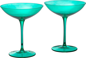 Colored Vintage Glass Coupes 12oz - EK CHIC HOME