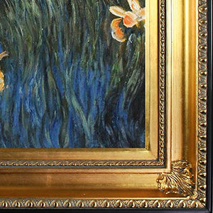 Monet Yellow Irises with Regency Gold Frame Finish - EK CHIC HOME