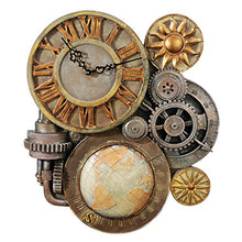 Load image into Gallery viewer, Luxury Toscano Gears of Time Sculptural Wall Clock - EK CHIC HOME