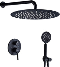 Load image into Gallery viewer, Wall Mount Shower System,Black Shower Faucet Set with Rain Shower Head - EK CHIC HOME