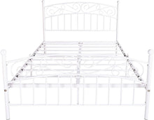 Load image into Gallery viewer, Farmhouse Metal Bed Frame Queen Size Victorian Stylish Platform Bed - EK CHIC HOME