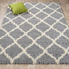 Load image into Gallery viewer, Ottomanson Collection shag Trellis Area Rug, 7&#39;10&quot; x 9&#39;10&quot; - EK CHIC HOME