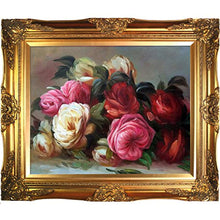 Load image into Gallery viewer, Renoir Discarded Roses Artwork with Victorian Gold Frame Finish - EK CHIC HOME