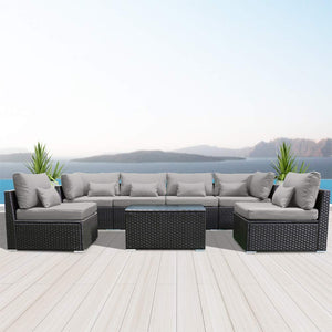 Patio Furniture Sets Modular Sectional Sofa Outdoor Wicker Patio Furniture Sets - EK CHIC HOME