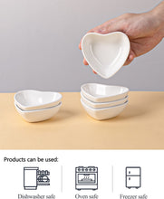 Load image into Gallery viewer, Dipping Bowls Set Soy Sauce Dishes, Heart Shaped Ceramic - EK CHIC HOME
