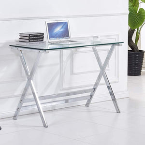 Tempered Glass Computer Desk Modern - EK CHIC HOME