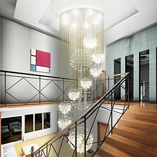 Modern Chandeliers Rain Drop with 11 Crystal Spheres - EK CHIC HOME