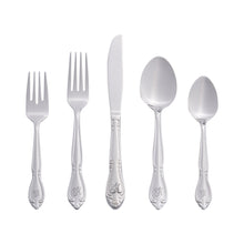 Load image into Gallery viewer, RiverRidge 46-Pc. Monogrammed Flatware, Service for 8, Rose Pattern - EK CHIC HOME