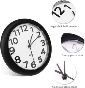 2 Pack Silent Wall Clock, 10 Inch Non Ticking Quiet Digital - EK CHIC HOME
