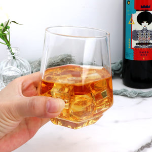 Diamond Wine Glasses,Stemless Red Wine Glass Cups Set of 12 - EK CHIC HOME