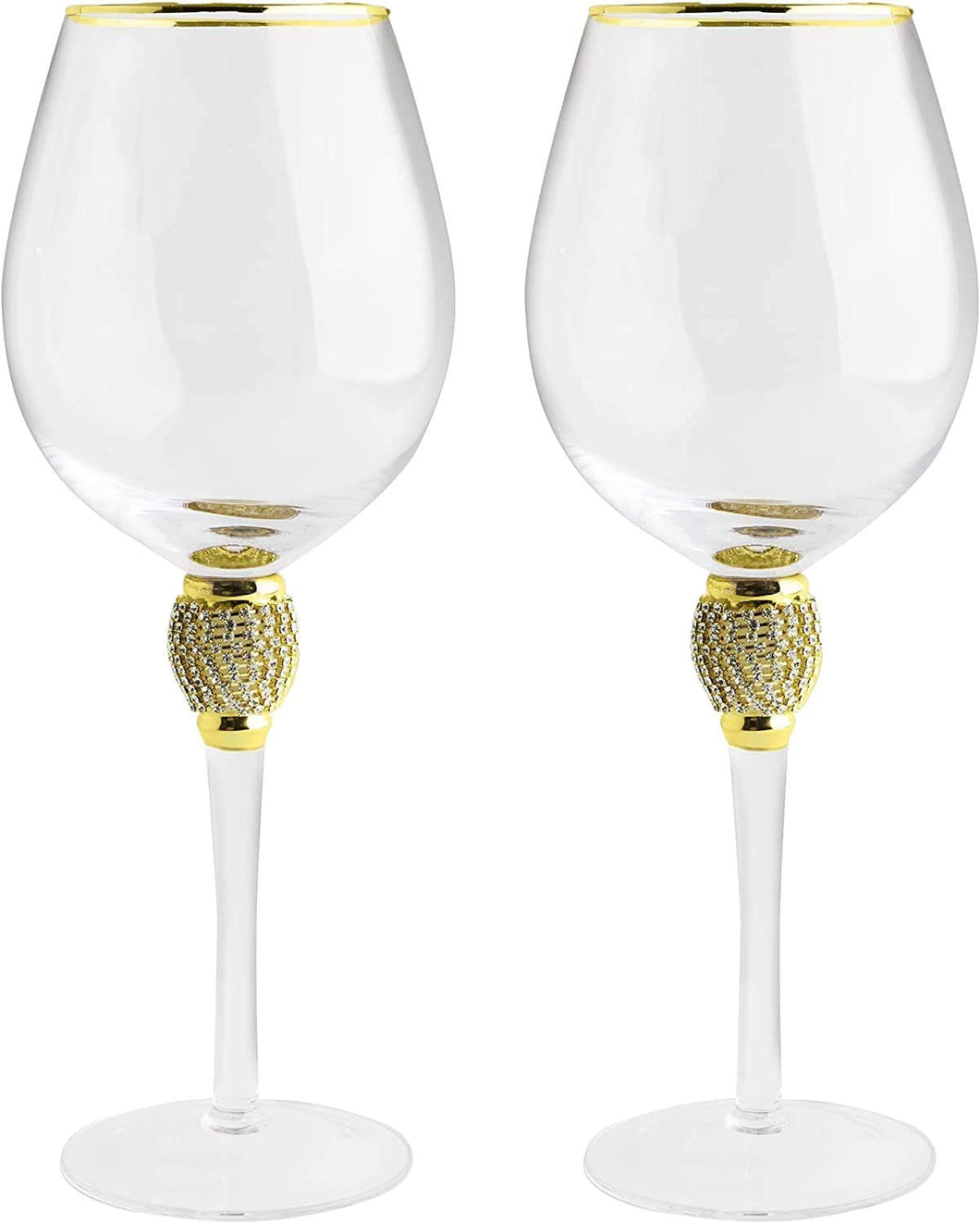Large Diamond Wine Glasses, 10