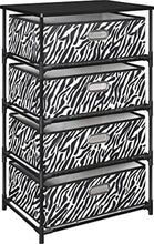 Load image into Gallery viewer, Sidney 4-Bin Storage End Table, Zebra - EK CHIC HOME