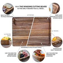 Load image into Gallery viewer, Large Reversible Multipurpose Thick Acacia Wood Cheese/Cutting Board: 16x12x1.5 - EK CHIC HOME