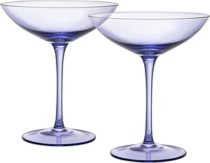 Colored Vintage Glass Coupes 12oz - EK CHIC HOME