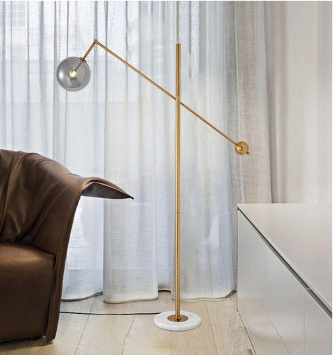 Floor Lamp Glass Globe  Light - EK CHIC HOME