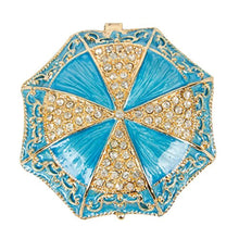Load image into Gallery viewer, Hand Painted Enameled Umbrella Shape Decorative Hinged Jewelry Trinket Box - EK CHIC HOME
