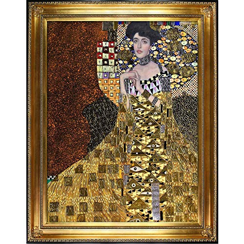 Portrait of Adele Bloch-Bauerwith Regency Gold Framed Hand Painted Oil Reproduction - EK CHIC HOME