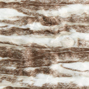 Marble Faux Fur Throw Blanket, Soft and Luxurious, 80" x 60", Brown - EK CHIC HOME