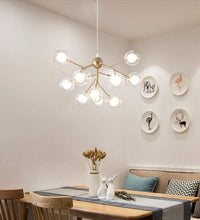 Load image into Gallery viewer, Plug in Sputnik Chandelier 12-Light Pendant  with 16 ft Cord - EK CHIC HOME