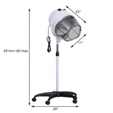 Load image into Gallery viewer, Adjustable Hooded Floor Hair Bonnet Dryer Professional Stand Up Rolling Base - EK CHIC HOME