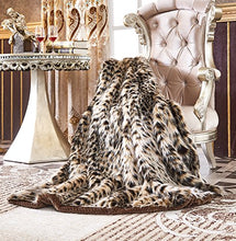 Load image into Gallery viewer, Faux Fur Super Soft  (60x70(INCH), Snow Leopard) - EK CHIC HOME