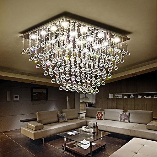 Crystal Raindrop Chandelier Lighting Flush Mount - EK CHIC HOME