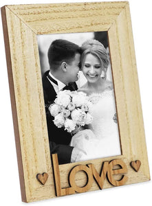 Black Wood Sentiments “Love” Picture Frame, 4x6 inch - EK CHIC HOME