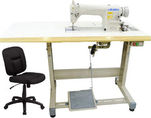 Load image into Gallery viewer, Industrial Sewing Machine with Ergonomic Chair + Servo Motor + Table Stand - EK CHIC HOME