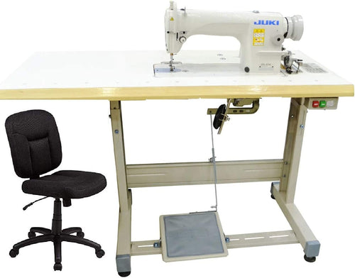 Industrial Sewing Machine with Ergonomic Chair + Servo Motor + Table Stand - EK CHIC HOME