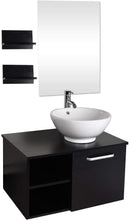 Load image into Gallery viewer, 28 Inch Bathroom Vanity and White Ceramic Sink Combo with Mirror  Faucet - EK CHIC HOME