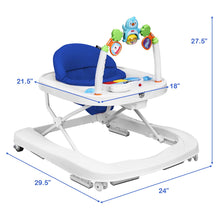 Load image into Gallery viewer, Baby Walker, 2 in 1 Foldable Activity Behind Walker with Adjustable Height - EK CHIC HOME