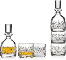 Load image into Gallery viewer, Stackable Whiskey Decanter and Whisky Glasses Dublin 3 pc set - EK CHIC HOME