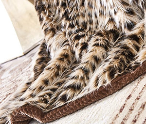 Faux Fur Super Soft  (60x70(INCH), Snow Leopard) - EK CHIC HOME