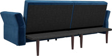 Load image into Gallery viewer, Velvet Convertible Futon Sofa Bed Memory Foam - EK CHIC HOME