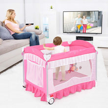 Load image into Gallery viewer, 4 in 1 Pack and Play with Extended Canopy, Portable - EK CHIC HOME