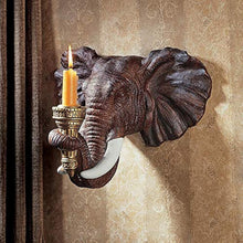 Load image into Gallery viewer, Elephant Decor Candle Holder Wall Sconce Sculpture, 12 Inch, Set of Two - EK CHIC HOME