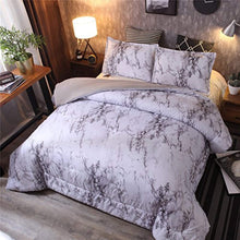 Load image into Gallery viewer, Marble Comforter Set Queen with 2 Matching Pillow Shams Brushed Quilt Bedding Sets - EK CHIC HOME