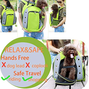 Pet Carriers Backpack for Small Cat&Dog Double Shoulders Straps Ventilated - EK CHIC HOME