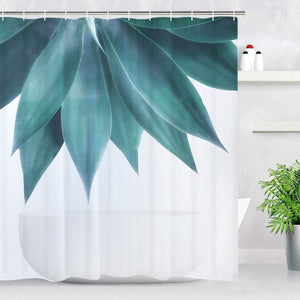 Vintage Shower Curtain Abstract Palm Leaves Set - EK CHIC HOME