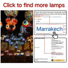 Load image into Gallery viewer, Mosaic Glass Lamp 3 Globes Candelabra Moroccan Tiffany Style Lamp - EK CHIC HOME